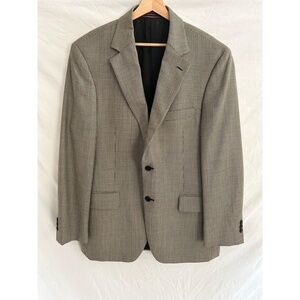 Nordstrom Mens Size 42R Black Houndstooth Two Button Classic Blazer